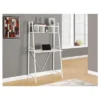 Space Saving White Top Computer Desk - White Metal - EveryRoom -Homcom Furniture Shop GUEST 60b10a75 7d30 423f a705 74764f3bedf4