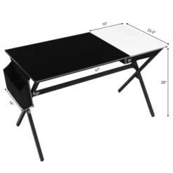 Costway Computer Desk Writing Study Laptop Table W/ Drawer & Storage Bag WalnutBlack -Homcom Furniture Shop GUEST 61006814 2025 4a9a a36e 4a14f1131eff