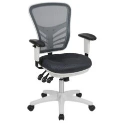 Emma And Oliver Mid-Back Mesh Triple Paddle Swivel Ergonomic Office Chair With Adjustable Arms -Homcom Furniture Shop GUEST 6133794d c274 4991 88ea ccadaa7ecbaa 1