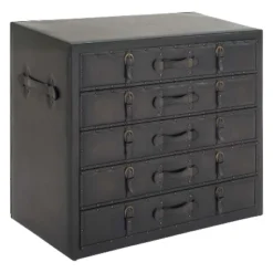 Vinyl 5 Drawer Buffet Dark Espresso - Olivia & May