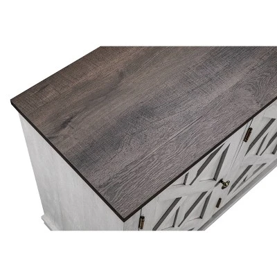 Saw Cut TV Stand For TVs Up To 55" Off White - Home Essentials 9 Saw Cut TV Stand For TVs Up To 55" Off White - Home Essentials - Image 7