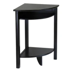 Liso Corner Table, Cube Storage And Shelf - Dark Espresso - Winsome