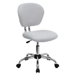 Emma And Oliver Mid-Back Mesh Padded Swivel Task Office Chair With Chrome Base -Homcom Furniture Shop GUEST 649643ce 5b01 49bb 92ae c00c538179e4
