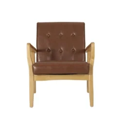 Marcola Mid Century Modern Upholstered Wood Framed Club Chair - Christopher Knight Home -Homcom Furniture Shop GUEST 64aac912 7c06 4384 85df 0191e3cbf240
