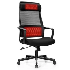 Costway Adjustable Mesh Office Task Chair Heating Lumbar Support Headrest GreyBlack -Homcom Furniture Shop GUEST 65b299e0 6a9d 47ae b27b 0b5e541d372c