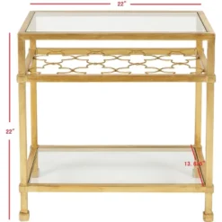 Hanzel Gold Leaf Glass Side Table - Gold - Safavieh 15 Hanzel Gold Leaf Glass Side Table - Gold - Safavieh -Homcom Furniture Shop GUEST 66871b61 53a2 485c a012 e95394856689