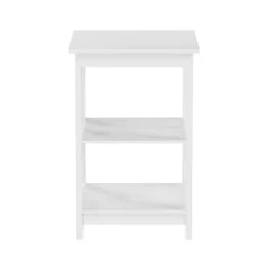 Lavish Home End Table With 2 Shelves And X-Leg Design, White 15 Lavish Home End Table With 2 Shelves And X-Leg Design, White -Homcom Furniture Shop GUEST 66a73c2e 7b2a 43a6 b750 1cce1b35eccc
