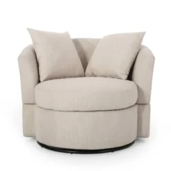 Smyrna Contemporary Upholstered Swivel Club Chair - Christopher Knight Home -Homcom Furniture Shop GUEST 66c8e5ef c4eb 4c64 aff4 7bfdc243a331