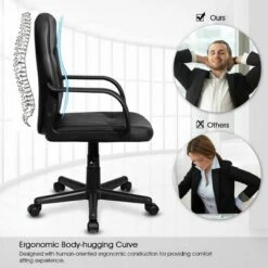 Costway Ergonomic Mid-Back Executive Office Swivel Computer Desk Chair New -Homcom Furniture Shop GUEST 66dcd2b1 7802 4494 82f6 ce84d19671ce