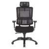 Vertical Mesh Back Chair With Shiny Base And Coal Free Flex Fabric With Headrest - OSP Home Furnishings -Homcom Furniture Shop GUEST 670fec8f 5ebc 400a 9342 fd7c728ab2db