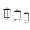 Hastings Home End Tables With Faux Marble Top And Black Metal Base Nesting Tables, Black, Set Of 3 2 Hastings Home End Tables With Faux Marble Top And Black Metal Base Nesting Tables, Black, Set Of 3 -Homcom Furniture Shop GUEST 67588cbc b7f5 4b02 8c5c 8e18f1bca0e2