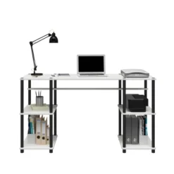 Agate Toolless Double Pedestal Computer Desk - Room & Joy -Homcom Furniture Shop GUEST 68521887 0daa 4e89 8009 8cd52dd33695