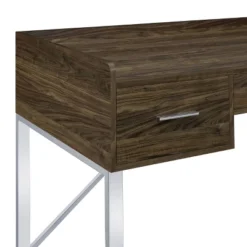 Angelica 3 Drawer Writing Desk Walnut - Coaster -Homcom Furniture Shop GUEST 688a4467 213a 4920 83d7 5f79294e65dc
