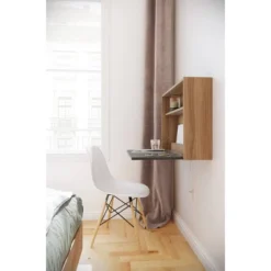 Slim Small Wall Mounted Secretary Desk Nutmeg/Charcoal Gray - Nexera -Homcom Furniture Shop GUEST 68a62a97 0e4b 4903 9025 88fc6026c07a