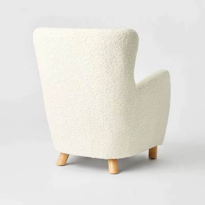Kessler Wingback Faux Sherling Accent Chair Cream - Threshold™ Designed With Studio McGee 5 Kessler Wingback Faux Sherling Accent Chair Cream - Threshold™ Designed With Studio McGee - Image 3