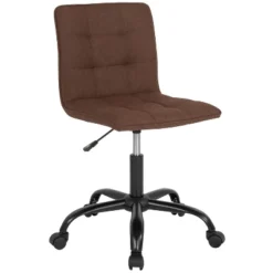 Emma And Oliver Home Office Armless Task Office Chair With Tufted Back/Seat -Homcom Furniture Shop GUEST 690c4651 e319 4580 ba52 94b0650ee84c