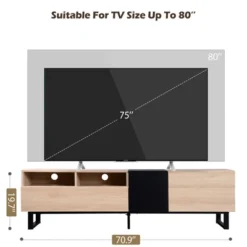 70.9" Contemporary TV Stand With 2 Drawers And 2 Doors - ModernLuxe -Homcom Furniture Shop GUEST 696c3279 1e8c 469b 8224 57a6a149331e