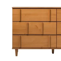 Modern Vertical Accent Solid Wood 6 Drawer Double Dresser - Saracina Home -Homcom Furniture Shop GUEST 6989dea6 239f 4116 9ec7 63d459c73c0c