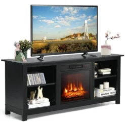 Costway 58'' 2-Tier Fireplace TV Stand W/18'' 1400W Electric Fireplace 65'' -Homcom Furniture Shop GUEST 69c63ba3 2344 473b 95bd 24d67fb0c438