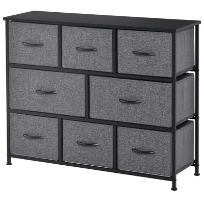 HOMCOM 8-Drawer Dresser, 3-Tier Fabric Chest Of Drawers, Storage Tower Organizer Unit With Steel Frame For Bedroom, Hallway 5 HOMCOM 8-Drawer Dresser, 3-Tier Fabric Chest Of Drawers, Storage Tower Organizer Unit With Steel Frame For Bedroom, Hallway - Image 3