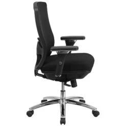Emma And Oliver 24/7 350 Lb. Big & Tall Black Mesh Synchro-Tilt Swivel Ergonomic Office Chair -Homcom Furniture Shop GUEST 6bb160e5 3ef8 4d46 8494 1176a3757090
