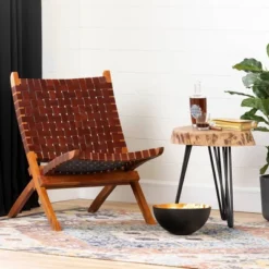 Balka Woven Leather Lounge Chair - South Shore
