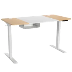 55''x28'' Electric Standing Desk Adjustable Sit To Stand Table W/USB Port WhiteNatural 21 55''x28'' Electric Standing Desk Adjustable Sit To Stand Table W/USB Port WhiteNatural -Homcom Furniture Shop GUEST 6c36a395 fb8e 4809 a706 a866fa11349a