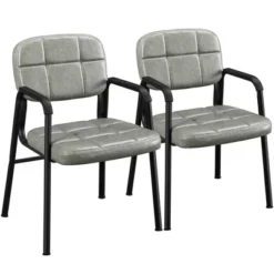 Yaheetech 2pcs Upholstered Office Reception Chairs With Armrest For Home & Office -Homcom Furniture Shop GUEST 6d3e917c e34c 404a b722 ef72d12bef18