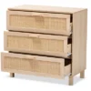 Sebille Wood With Natural Rattan 3 Drawer Storage Chest Light Brown - Baxton Studio -Homcom Furniture Shop GUEST 6e6122c1 c2ab 4ff9 82bc 596af30e70e0