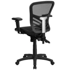 Flash Furniture Mid-Back Transparent Black Mesh Multifunction Executive Swivel Ergonomic Office Chair With Adjustable Arms -Homcom Furniture Shop GUEST 6ea22b67 8bfa 4686 9a58 98b130433694