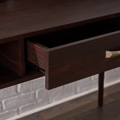 Brenda Mid Century Home Office Desk Modern Walnut - Christopher Knight Home 4 Brenda Mid Century Home Office Desk Modern Walnut - Christopher Knight Home - Image 2