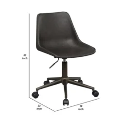Fabric Office Chair With Curved Back And Contrast Stitching Brown - Benzara -Homcom Furniture Shop GUEST 6fd67999 d218 4a8e b3c4 0db7995675ea