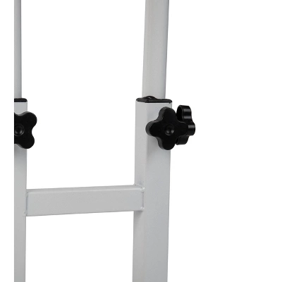 White Rolling Sitting/Standing Desk With Side Storage - Mind Reader 5 White Rolling Sitting/Standing Desk With Side Storage - Mind Reader - Image 3