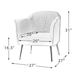 Velvet Barrel Chair With Goden Base Contemporary And Classic Velvet Accent Chair For Living Room | Karat Home -Homcom Furniture Shop GUEST 72fc1206 e242 4fd6 a7df 01fdd9530717