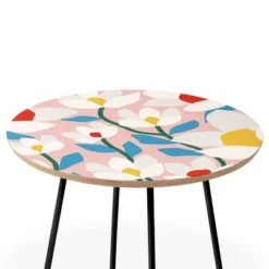 Maritza Lisa White Springs Florals Side Table - Deny Designs