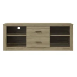 Wooden 2 Drawers And 4 Open Compartments TV Stand For TVs Up To 59" Brown - The Urban Port -Homcom Furniture Shop GUEST 74119f23 32fb 4671 82f0 07c80b463b93