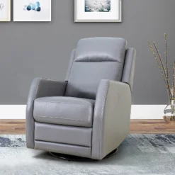 Ofelia Wooden Upholstery Wingback Swivel Recliner For Bedroom And Living Room |Artful Living Design