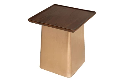 Inmod Scout Wood Side Table Gold/Walnut 4 Inmod Scout Wood Side Table Gold/Walnut - Image 2