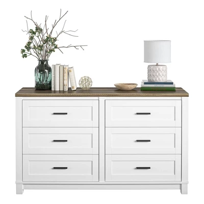 Sandlin 6 Drawer Dresser White - Room & Joy 4 Sandlin 6 Drawer Dresser White - Room & Joy - Image 2