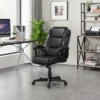 Yaheetech PU Leather Height Adjustable Office Chair With High Back,Black -Homcom Furniture Shop GUEST 75b6dcf6 f4a0 4207 b8cf 795b12b3f7e1