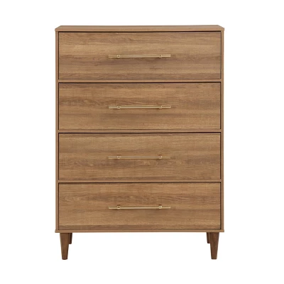 Esigne Mid-Century 4 Drawer Chest Light Oak - HOMES: Inside + Out 6 Esigne Mid-Century 4 Drawer Chest Light Oak - HOMES: Inside + Out - Image 4