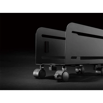 Monoprice Steel Computer Case CPU Tower Mobile Stand - Black Powder-Coated Steel Construction - Workstream Collection 7 Monoprice Steel Computer Case CPU Tower Mobile Stand - Black Powder-Coated Steel Construction - Workstream Collection - Image 5