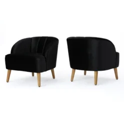 Set Of 2 Amaia Modern New Velvet Club Chair - Christopher Knight Home -Homcom Furniture Shop GUEST 7740a138 b5cc 4ebe 97b9 9097da676f09