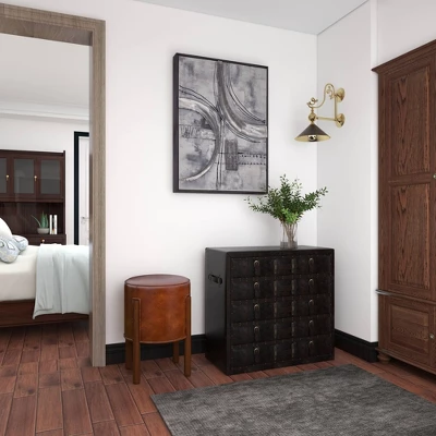 Vinyl 5 Drawer Buffet Dark Espresso - Olivia & May 14 Vinyl 5 Drawer Buffet Dark Espresso - Olivia & May - Image 12