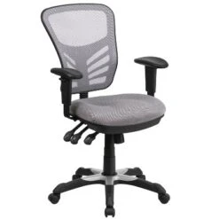 Emma And Oliver Mid-Back Mesh Triple Paddle Swivel Ergonomic Office Chair With Adjustable Arms -Homcom Furniture Shop GUEST 79ad1908 9285 4ba8 b45b ec14a96675db