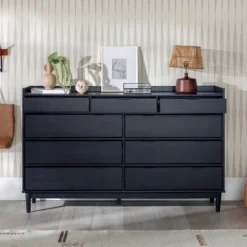 Mid-Century Modern Solid Wood 9 Drawer Horizontal Dresser - Saracina Home 17 Mid-Century Modern Solid Wood 9 Drawer Horizontal Dresser - Saracina Home -Homcom Furniture Shop GUEST 7a24835f 4cfa 4639 a0fe 1dde2e770190