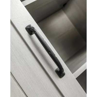 32" TV Stand For TVs Up To 40" Saw Cut Off White With Dark Walnut Desktop - Home Essentials 8 32" TV Stand For TVs Up To 40" Saw Cut Off White With Dark Walnut Desktop - Home Essentials - Image 6