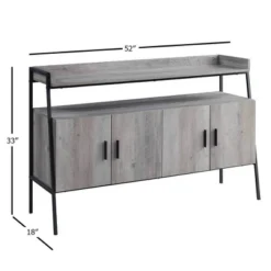 52" Samiya TV Stand For TVs Up To 50" Gray Oak/Black Finish - Acme Furniture -Homcom Furniture Shop GUEST 7d5b96d5 4296 4d81 b946 ba13000cf1a8