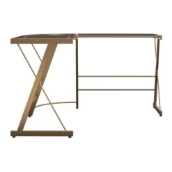 L Shaped Portland Glass Computer Desk - Room & Joy -Homcom Furniture Shop GUEST 7d96b32e 6b38 4df7 be28 c138896004a9