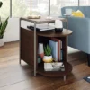 Radial Faux Stone Top Side Table Umber Wood - Sauder